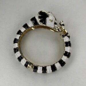 Elephant Statement Bracelet Women Inlaid Rhinestone Enamel Cuff Bangle Bold